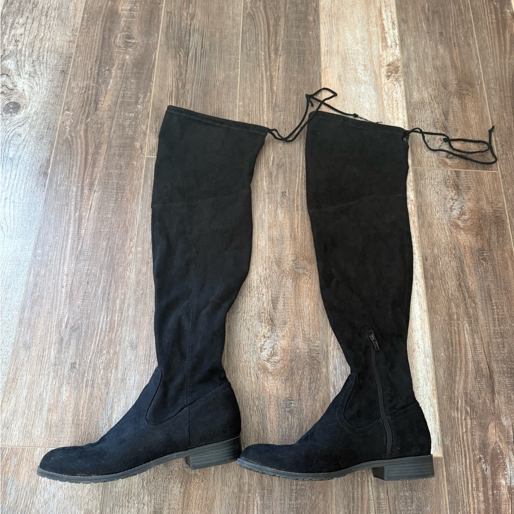 Guess Black Over the Knee Boots